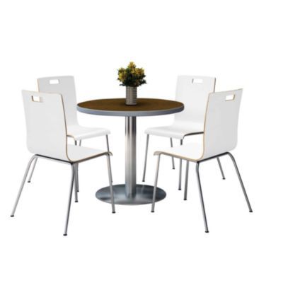 TABLE,WL, 4 CHAIRS,WHT
